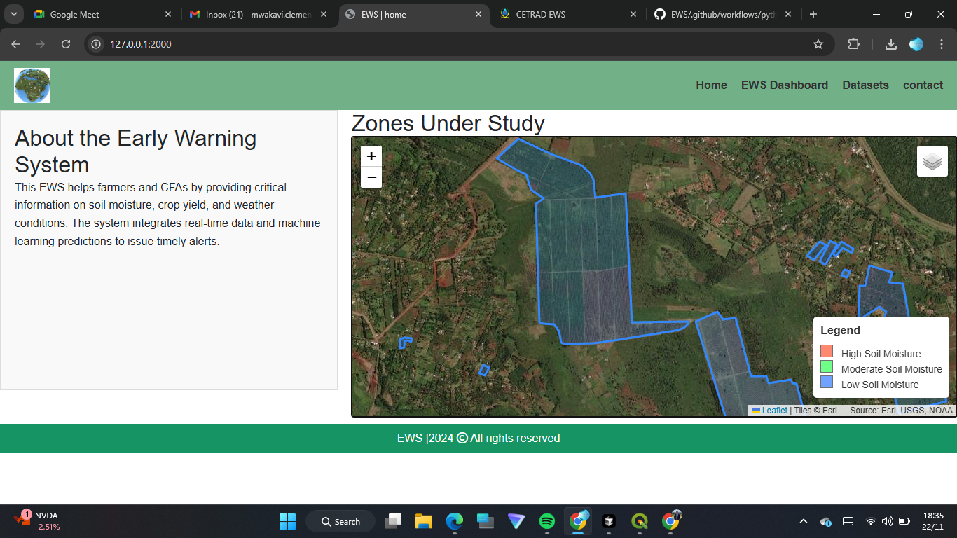 Crop Early Warning System screenshot