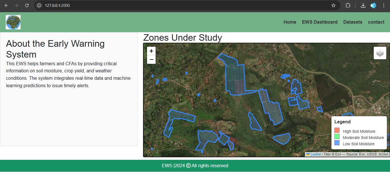 Crop Early Warning System screenshot